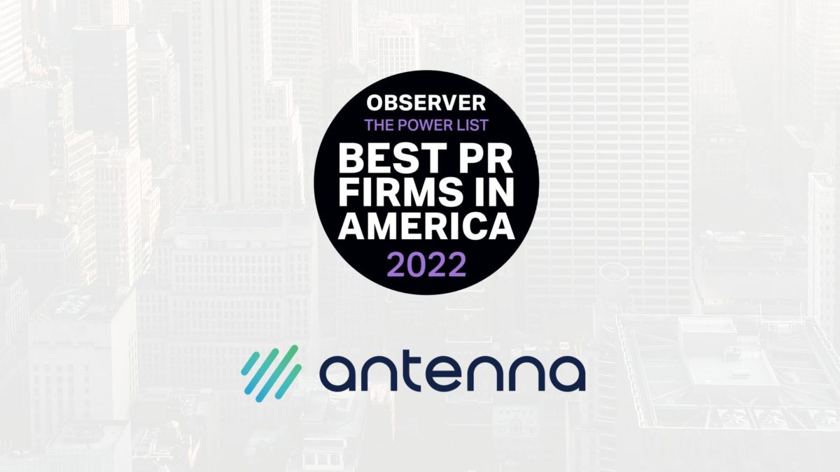Antenna Named Amongst the Best PR Firms in America by Observer