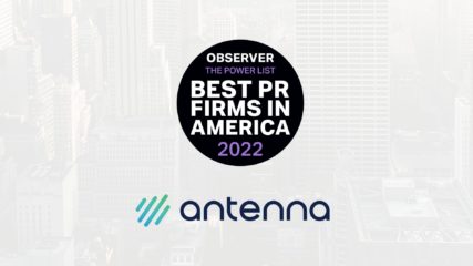 Antenna Named Amongst the Best PR Firms in America by Observer